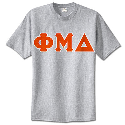 Phi Mu Delta Fraternity Lettered T-Shirt