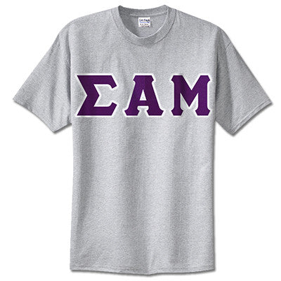 Sigma Alpha Mu Fraternity Lettered T-Shirt