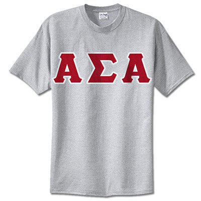 Alpha Sigma Alpha Sorority Lettered T-Shirt