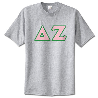 Delta Zeta Sorority Lettered T-Shirt