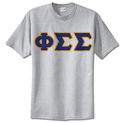 Phi Sigma Sigma Sorority Lettered T-Shirt