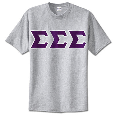 Sigma Sigma Sigma Sorority Lettered T-Shirt