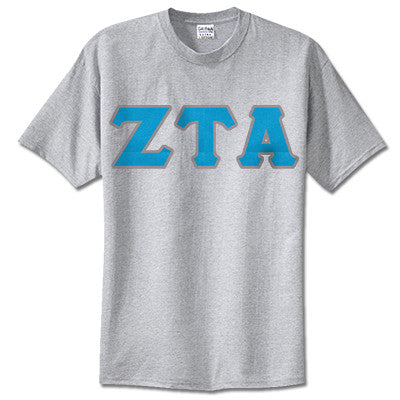 Zeta Tau Alpha Sorority Lettered T-Shirt